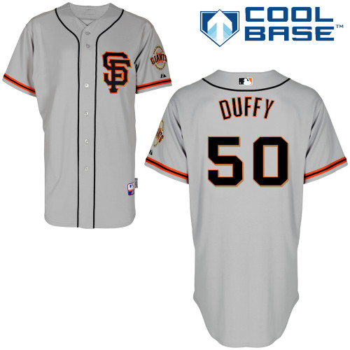 Matt Duffy #50 Youth Baseball Jersey-San Francisco Giants Authentic Road 2 Gray Cool Base MLB Jersey